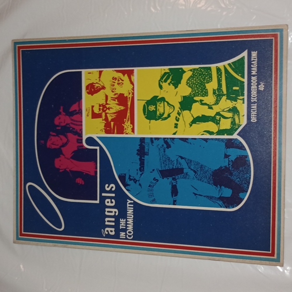 Vintage 1971 Angels In The Community Official Scorebook Magazine
